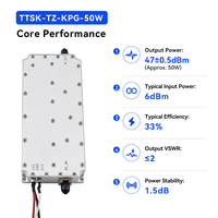 Module amplificateur de puissance RF 50W 6000-8000MHz haute linéarité avec protection VSWR 485 TTL TTSK-TZ-KPG-50W pour système anti-UAV