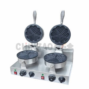 Commerciale Portatile Doppia Testa Elettrico Del Cuore Industriale Waffle Maker - Product Image 1