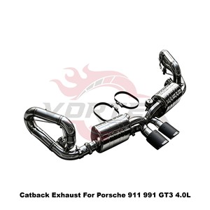 Vortex Aggressive Sport Sound Valved Stainless Steel <b>Exhaust</b> Fits Porsche 911 991 GT3 4.0L Racing Setup - Product Image 2