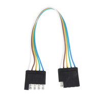 Connecteur de câblage de remorque 5 broches mâle-femelle SAEJ1128 12V-24V 2.5A avec gaine en PVC étamée