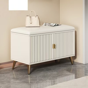 Meuble à chaussures mural avec rangement intégré à la porte d'entrée, banc multi-niveaux avec fonction de siège, armoire à chaussures - Product Image 4