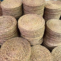 Assiettes de présentation en rotin tressé écologiques et durables, napperons de table de mariage et sous-verres, tapis de cuisine lavables de qualité alimentaire