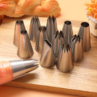 Edelstahl Spritztüllen-Set Kuchen-Creme-Dekorationsdüsen Backwerkzeug für Kuchendekoration
