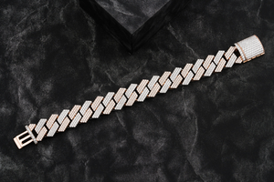 Stunning Iced Diamond 10mm Cuban <b>Bracelet</b> 14K Gold Plated Rose Gold Silver Unisex Wedding Hip Hop 6 Inch Jewelry - Product Image 4