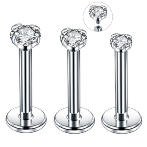 थोक स्टील जेड Labret मुनरो होंठ संवर्धन आंतरिक धागा कान उपास्थि हेलिक्स संवर्धन तुंगिका छेदना शरीर के गहने 16G - Product Image 1