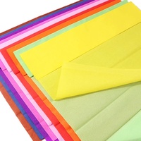 Foska Sans Agents Fluorescents, Papier Crêpe Large 10 Couleurs Doux au Toucher pour Projets Artisanaux DIY et Décoration Florale