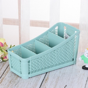 New fashion plastic storage box basket cosmetics stationery desktop organizer box for office