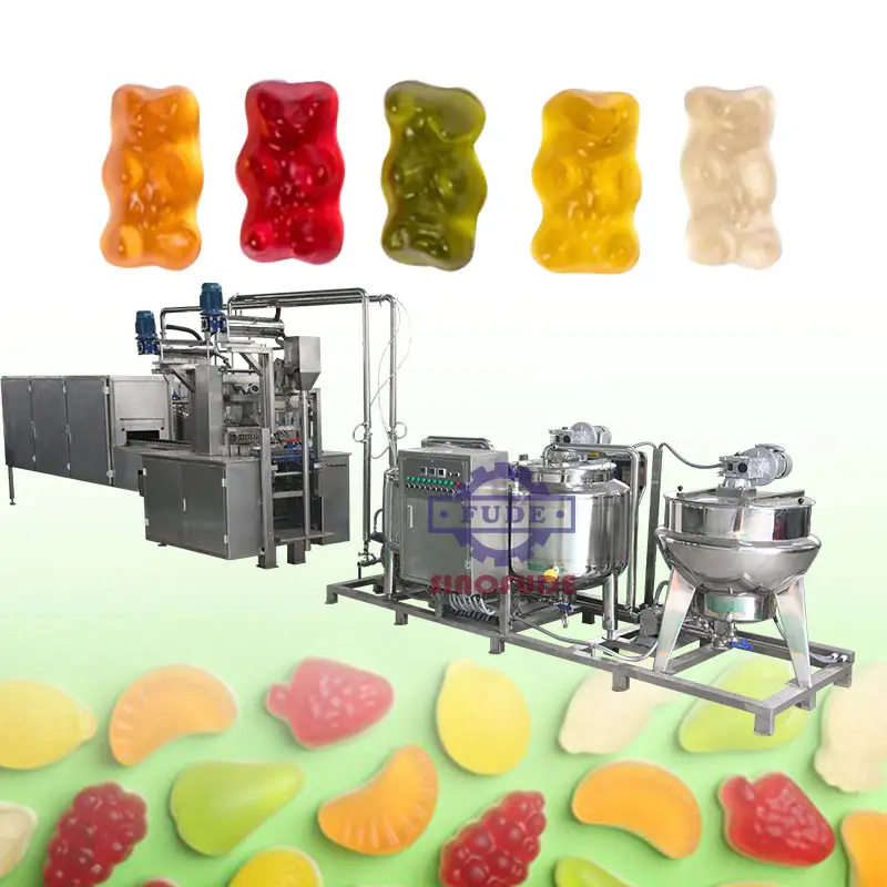 Voll automatische Gelifie Süßigkeiten machen Maschine Gelee Gummi Produktions linie