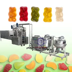 Full Automatic Gelifie Candy Making Machine Jelly Gummy Production Line