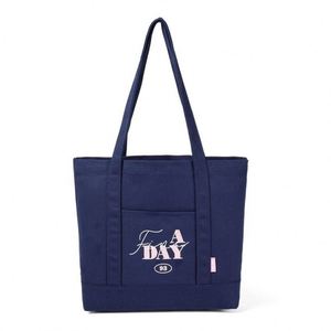 Sac de plage tendance en coton grande taille avec logo personnalisé, fourni par l'usine - Product Image 1