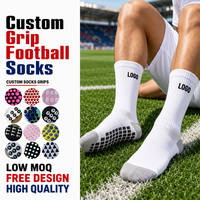 Chaussettes de football pour hommes, antidérapantes, avec points en silicone, respirantes, rembourrées, chaussettes de sport pour l'entraînement, chaussettes personnalisées pour les matchs