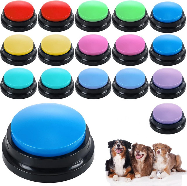 Voice Recording Button Dog Buttons for Communication 30 Seconds Record&Playback Pet Speech Interactivity Training Buttons