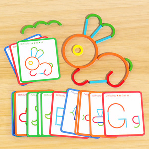Rompecabezas de madera Treechole Sticks And Rings, 120 piezas, juguete educativo para niños de 36 meses o más, aprendizaje de formas y colores - Product Image 3