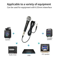 Microphone dynamique portable professionnel Xtuga XMB-104 pour chant en extérieur, karaoké à domicile, microphone filaire avec suppression du bruit, en plastique