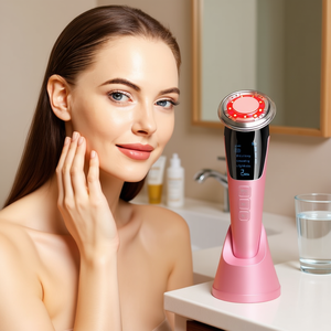 Masseur facial Myrva S16426512, technologie galvanique, portable, rechargeable par USB, LED rouge pour lifting du visage - Product Image 2