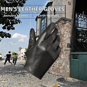 Soldes Exceptionnelles : Gants Premium en Cuir Véritable pour Homme – Matière Douce en Peau de Mouton, Respirants, Écologiques, Idéaux pour l'Hiver et la Moto - Product Image 2