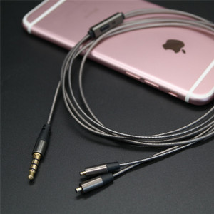 Pluggable <b>Headphone</b> Cable For X3 A8 VJ N1 In Ear Wired Audio <b>Adapter</b> TPE Weaving Metal Core CE Certified - Product Image 2