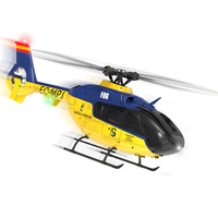 Hélicoptère RC F06 EC135 2.4G 6CH RTF à entraînement direct, double moteur brushless, vol en 3D à une touche, sans barre stabilisatrice, échelle 1:36, jouets d'avion