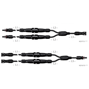 Harness Kabel Panel Surya 2-in-1 Konektor Y Surya Sekring Inline Perlindungan IP68 Tegangan Terukur 1500VDC untuk Elektronik - Product Image 1