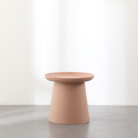 Vente en gros en usine pas cher prix Salon Petit rond en plastique gris Canapé côté Table basse