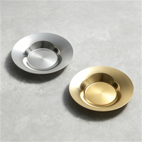 Offre Spéciale – Plat à Sauce Créatif Haut de Gamme en Acier Inoxydable Rond 10CM Argent Doré – Petit Plat à Assaisonnement pour Restaurant et Maison