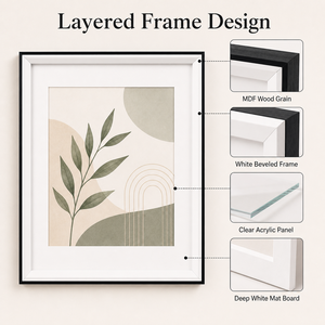 Cadre <span class=keywords><strong>photo</strong></span> en bois multi-ouvertures pour affichage horizontal mural ou sur table, idéal pour les photos de famille, la décoration de la maison, <span class=keywords><strong>du</strong></span> bureau ou de la galerie. - Product Image 6