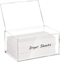 Distributeur de feuilles de séchage multifonctionnel moderne personnalisé, plateau rectangulaire en acrylique transparent pour l'organisation de la buanderie
