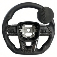 Pour Camry Landcruiser Prius Hilux 86 LC300 Corolla Yaris Supra Prado Tundra Voxy Mark X Volant en cuir IS ES