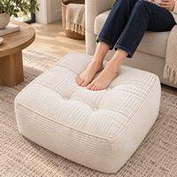 Coussin de repose-pieds compressible en éponge déchiquetée pour canapé, idéal pour le côté du canapé, le salon, le home cinéma, le coin lecture (non destiné à l'assise)