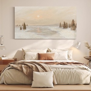 Chasing The Light Wall Art Print Rectangle Metal <b>Frame</b> Beige Hanging Decor For Living Room - Product Image 4