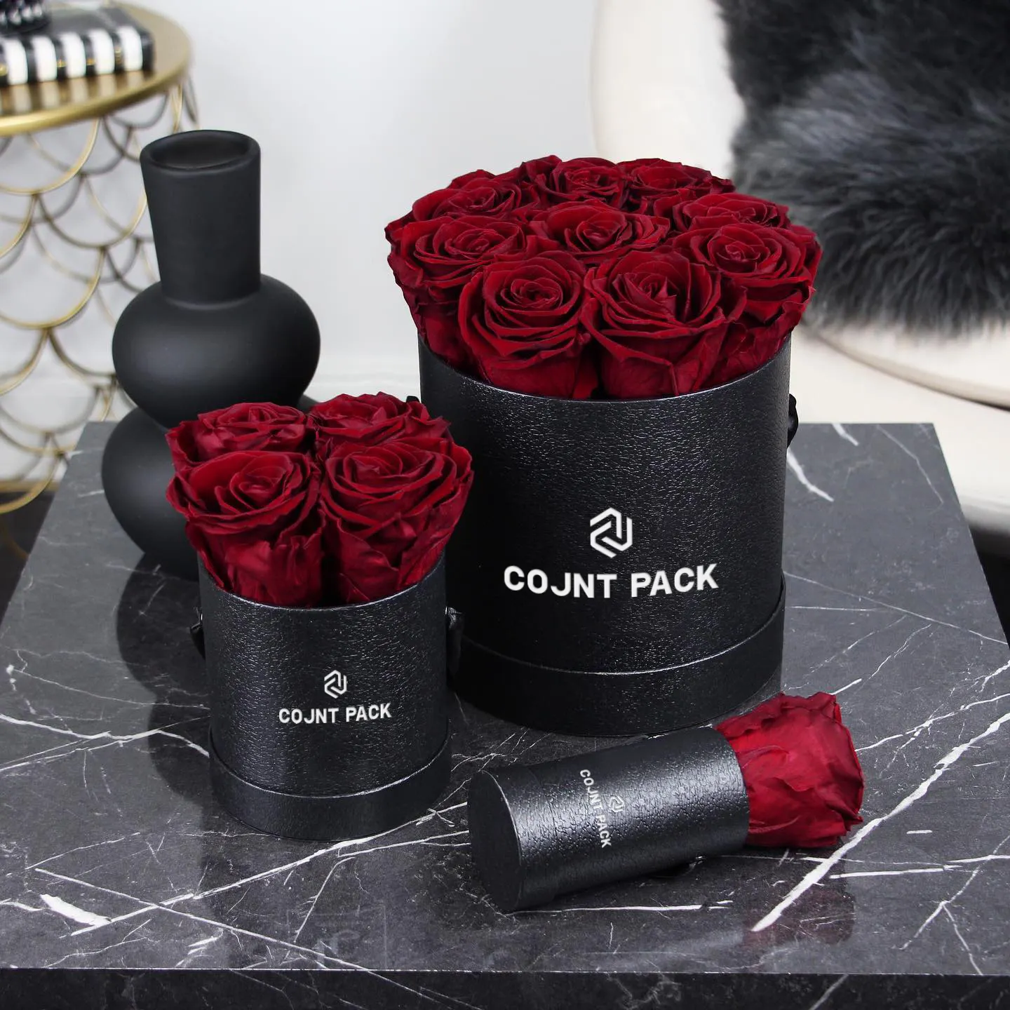 Valentine Großhandel Blumen verpackungs box mit Hut Rose Flower Box Geschenk box anpassen