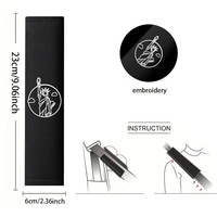 Coussin de ceinture de sécurité rond Statue de la Liberté, broderie en soie glacée rafraîchissante, durable, ajustement universel, pour BMW Toyota Honda