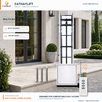Ascenseur domestique pour passagers, intérieur/extérieur, capacité de charge 250 kg, 1 à 12 m, avec certification CE