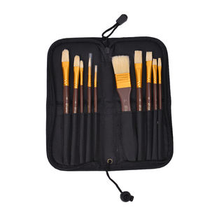 Juego de pinceles para pintar, pinceles para pintar al óleo, 10 piezas, pinceles para pintar al óleo de cerdas de Grado Profesional, Juego de bolsas de <span class=keywords><strong>lona</strong></span> para pintura artística - Product Image 2