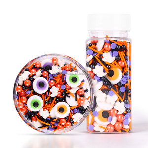 Neueste Design Spooky Ghost Mixed Streu sel Big Eyes Halloween Streu sel Comes tibles Candy Sprinkles Essbare Dekoration für Kuchen