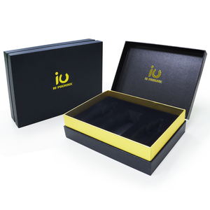 Custom Elegant Luxury Reusable Cardboard Gift Box Lift-Off Lid Shoulder Neck Rigid Paper Insert Gold Foil Printing Recyclable - Product Image 2