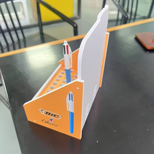 Tùy chỉnh văn phòng phẩm PVC hiển thị đứng Countertop PDQ hộp hiển thị bán lẻ bút chì đánh dấu nhựa kệ trưng bày - Product Image 5