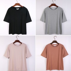 T-shirt <span class=keywords><strong>Basic</strong></span> da <span class=keywords><strong>Donna</strong></span> in Tinta Unita, Personalizzabile con Logo, Produzione Cinese - Product Image 5