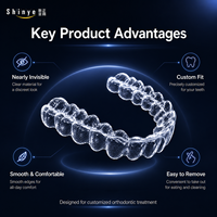Dents de haute qualité accolades orthodontiques dents dentaires claires accolades en gros Portable Invisible aligneur dentaire adulte clair aligneur