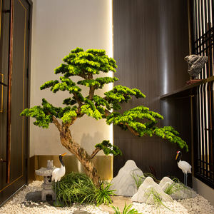 Bienvenue pin arbre artificiel <span class=keywords><strong>faux</strong></span> arbre, décoration d'entrée fenêtre pin escalier entrée cour aménagement paysager mise en page - Product Image 3