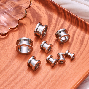 Túneles y Plugs para Oreja Unisex de Titanio, Estilo Punk Clásico, Chapados en Oro, Joyería Ortodoxa, Dilatadores de Rosca, Expansores, Calibradores de Oreja, Pendientes - Product Image 4