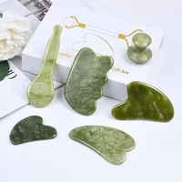 Peigne en jade naturel, planche de massage Gua Sha, outil de raclage corporel, raclage de la peau du visage, grattoir pour la tête, outil de beauté