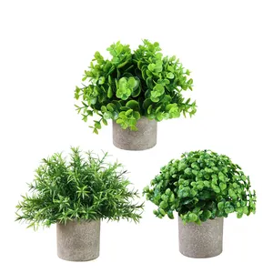 PT003-21 High Quality Faux Plastic Bonsai Small Lysimachia Hance Plants In Pots Indoor Decoration