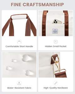 Bolsa de Lona de Gran Capacidad para Mujer, Estilo Retro, para Viajes y Desplazamientos, Otoño/Invierno, Nueva, Muestra Gratis - Product Image 4
