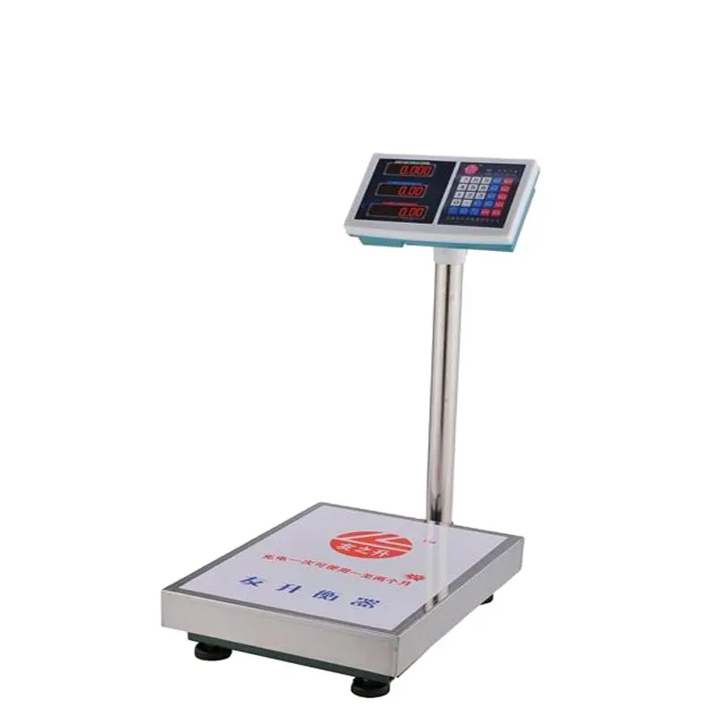 Stainless Steel 201 Plate 300kg Weighing Platform Scale LED Red Light Display,40*50cm Table Size,Heavy Duty Frame