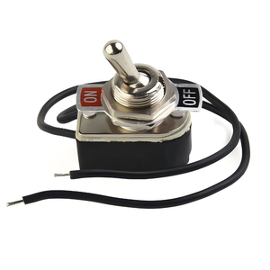 CHUNQIAO 1 stks Voorbedraadde 2-voetige wipschakelaar AAN/UIT DIP-draad SPST-contacten IP65-geclassificeerd 10A 250V ABS+metalen constructie - Product Image 1