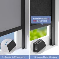 Tira de Bloqueo de Luz para Persianas, en Forma de U, Resistente al Viento y al Sol, Canal de Aluminio, Gran Venta