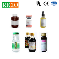 Machine d'étiquetage linéaire à grande vitesse RICIO pour flacons en verre miniatures de 3 ml, autocollants verticaux automatiques pour cosmétiques