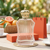 Flacon de parfum en verre vide de 100 ml, forme spéciale, atomiseur à sertir en gros, flacon pulvérisateur de parfum coloré de luxe avec bouchon