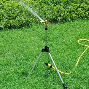 Heavy Duty Farm Lawn Yard Garden Impact Sprinkler Water Sprinkler With Tripod Base And Spike